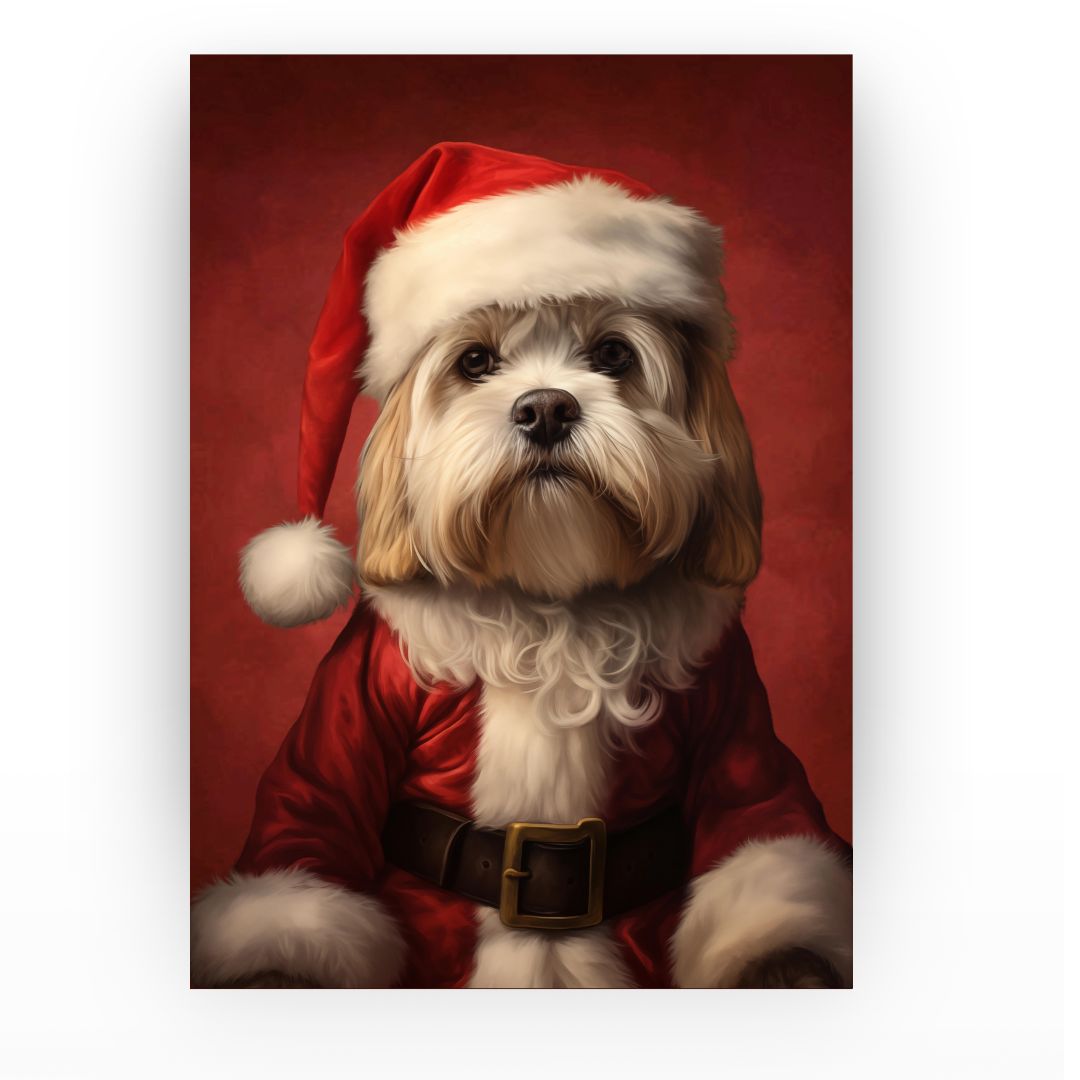 Portrait d'animal de compagnie de Noël